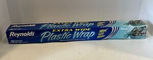 Reynolds Extra Wide Plastic Wrap 75 Sq Ft 18in x 50ft Teal Tinted New Sealed